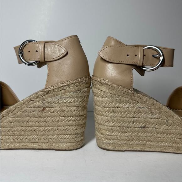 Marc Fisher Alita Platform Wedge Espadrille Sandals Size 8 Leather Boho Summer - Picture 8 of 10